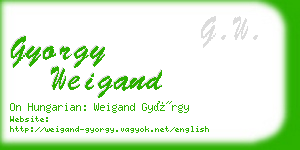 gyorgy weigand business card